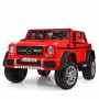 Детский двухместный электромобиль M 4000 EBLR-3 (Mercedes G650): 140W, 7 км/ч, EVA, кожа - КРАСНЫЙ
