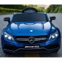 Детский электромобиль M 4010 EBLRS-4 (Mercedes): 90W, 7 км/ч, EVA, кожа - СИНИЙ (ПОКРАСКА)