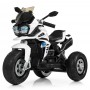 Детский мотоцикл M 4117 EL-1: 50W, EVA-колеса, USB/SD/Mp3, кожа - БЕЛЫЙ
