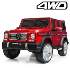 Детский электромобиль M 3567 EBLRS-3 4WD (Mercedes G65 VIP): 4x4, 180W, 8 км/ч, EVA, кожа - КРАСНЫЙ (ПОКРАСКА)
