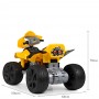Детский квадроцикл ZP 5118 E-6: EVA колеса - ЖЕЛТЫЙ