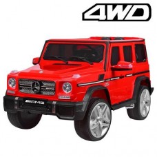 Детский электромобиль M 3567 EBLR-3 4WD (Mercedes G65 VIP): 4x4, 180W, 8 км/ч, EVA, кожа - КРАСНЫЙ