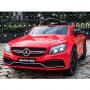 Детский электромобиль M 4010 EBLR-3 (Mercedes C63S): 90W, 7 км/ч, EVA, кожа - КРАСНЫЙ
