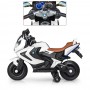Детский мотоцикл BMW M 3681 AL-1: 36W, надувные колеса, кожа - БЕЛЫЙ