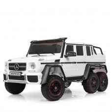 Детский двухместный электромобиль M 3971 EBLR-1 (Mercedes AMG G63): 140W, 8 км/ч, EVA колеса, кожа - БЕЛЫЙ
