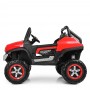 Детский электромобиль M 4133 EBLR-3 (MERCEDES UNIMOG): 8 км/ч, 4x4, 140W, 2.4G, EVA, кожа - КРАСНЫЙ