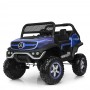 Детский электромобиль M 4133 EBLRS-4 (MERCEDES UNIMOG): 8 км/ч, 4x4, 140W, 2.4G, EVA, кожа - СИНИЙ ЛАК