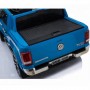 Детский двухместный электромобиль Volkswagen Amarok DMD298: 7 км/ч, EVA, кожа - СИНИЙ