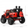 Детский электромобиль M 4111 EBLR-3: 2-x местный 8 км/ч, 70W, 2.4G, EVA, кожа - КРАСНЫЙ