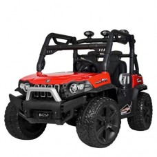 Детский электромобиль джип Buggy M 4269 EBLR-3: MP3, EVA, 4x25W, кожа- КРАСНЫЙ