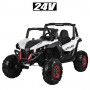 Детский электромобиль GRIZZLY XM 603: 2x75W, EVA, 2x12V 7A, USB. Эко-кожа - БЕЛЫЙ (M 3602 EBLR-1 24V)
