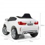 Детский электромобиль BMW X6M JJ 2199 EBLR-1: 70W, 7 км/ч, 2.4G. EVA-колеса, Кожа - БЕЛЫЙ