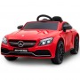 Детский электромобиль M 4010 EBLR-3 (Mercedes C63S): 90W, 7 км/ч, EVA, кожа - КРАСНЫЙ
