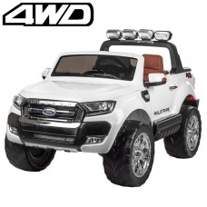 Детский электромобиль Ford Ranger M 3573 EBLR-1: 140W, 12V 14А, EVA, 2.4G, кожа - БЕЛЫЙ