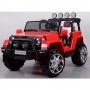 Детский двухместный электромобиль JEEP M 3572 EBLR-3: 4x4, 8 км/ч, EVA, кожа - RED