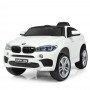 Детский электромобиль BMW X6M JJ 2199 EBLR-1: 70W, 7 км/ч, 2.4G. EVA-колеса, Кожа - БЕЛЫЙ