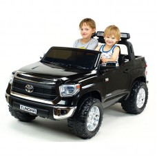 Детский электромобиль TOYOTA Tundra JJ2255 EBLR-2:  12 км/ч, 24V/7A,  EVA-колеса, кожа - ЧЕРНЫЙ