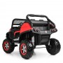 Детский электромобиль M 4133 EBLR-3 (MERCEDES UNIMOG): 8 км/ч, 4x4, 140W, 2.4G, EVA, кожа - КРАСНЫЙ