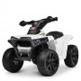 Детский квадроцикл M 4207 EL-1: 4 км/ч, 25W, 1 аккум. 6V7, EVA - БЕЛЫЙ