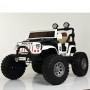 Детский электромобиль ДЖИП M 4077 EBLR-2-1: 7,5 км/ч, кожа, EVA, 2.4G - ЧЕРНО-БЕЛЫЙ