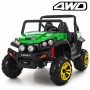 Детский двухместный электромобиль M 3454 EBLR-5: 4x4, 12V14A, 9 км/ч, EVA, кожа - ЗЕЛЕНЫЙ
