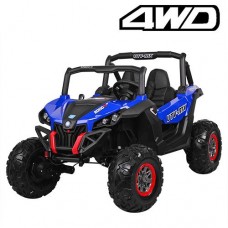 Детский электромобиль GRIZZLY XM 603: 4x4, EVA, 1x12V 10A, USB. Эко-кожа - СИНИЙ (M 3602 EBLR-4)
