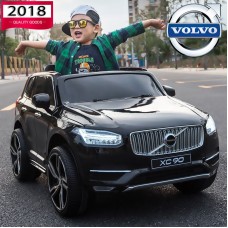 Детский электромобиль VOLVO XC 90 VIP: 8 км/ч, кожа, покраска, EVA, 2.4G - BLACK PAINT
