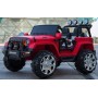 Детский двухместный электромобиль JEEP M 3572 EBLR-3: 4x4, 8 км/ч, EVA, кожа - RED