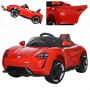 Детский электромобиль Porsche M 3453 EBLR-3: 7 км/ч, кожа, EVA, 2.4G - RED