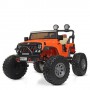 Детский электромобиль ДЖИП M 4077 EBLR-7: 7,5 км/ч, кожа, EVA, 2.4G - ОРАНЖЕВЫЙ