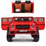 Детский двухместный электромобиль M 4000 EBLR-3 (Mercedes G650): 140W, 7 км/ч, EVA, кожа - КРАСНЫЙ