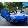 Детский электромобиль Lamborghini M 3903 EBLR-4: 2.4G, EVA, 90W, кожа - СИНИЙ