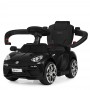 Детская электромашина-толокар Bambi  M 3591 L-2: кожа, родительская ручка - ЧЕРНАЯ