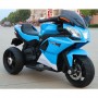 Детский мотоцикл M 3912 EL-4: 50W, USB/MP3, кожаное сиденье - СИНИЙ
