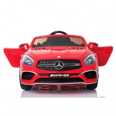 Детский электромобиль Mercedes M 3583 EBLR-3: 2xМеста, 2x35W, 12V7A, EVA, кожа - КРАСНЫЙ