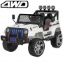 Детский электромобиль Jeep M 3237 EBLR-1: 12V 14A, 4x4, 8 км/ч, EVA, Кожа, 2.4G - БЕЛЫЙ
