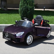 Детский электромобиль Mercedes M 4105 EBLRS-9: 7км/ч, 70W, 2.4G, EVA, кожа - ПУРПУРНЫЙ