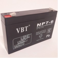 Аккумулятор для детского электромобиля 6V 7A: VBT NP7-6: 150x35x100mm