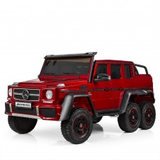 Детский двухместный электромобиль Mercedes M 3971 EBLRS-3: 140W, 8 км/ч, EVA колеса, кожа - БОРДО (ПОКРАСКА)