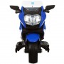Детский мотоцикл BMW M 3208 EL-4: кожа, EVA-колеса, 12V, 70W, 6 км/ч - СИНИЙ
