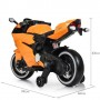 Детский мотоцикл M 4104 EL-7: 50W, EVA-колеса, USB/SD/Mp3, кожа - ОРАНЖЕВЫЙ