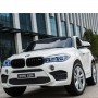 Детский двухместный электромобиль BMW X6M JJ 2168-1: 9 км/ч, 2.4G. EVA-колеса, Кожа - БЕЛЫЙ