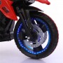 Детский мотоцикл M 3897 L-3:  50W, кожаное сиденье, подсветка колес  - КРАСНЫЙ