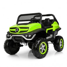 Детский электромобиль M 4133 EBLR-5: 8 км/ч, 4x4, 140W, 2.4G, EVA, кожа - ЗЕЛЕНЫЙ