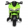Детский мотоцикл M 4104 ELS-5: 50W, EVA-колеса, USB/SD/Mp3, кожа - ЗЕЛЕНЫЙ