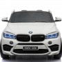 Детский двухместный электромобиль BMW X6M JJ 2168-1: 9 км/ч, 2.4G. EVA-колеса, Кожа - БЕЛЫЙ