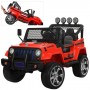 Детский электромобиль Jeep M 3237 EBLR-3: 4x4, 7 км/ч, EVA, Кожа, 2.4G - КРАСНЫЙ