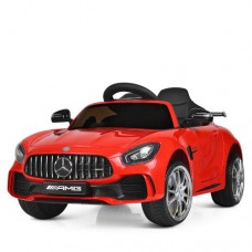 Детский электромобиль Mercedes M 3904 EBLR-3: 2.4G, EVA, 70W, кожа - КРАСНЫЙ