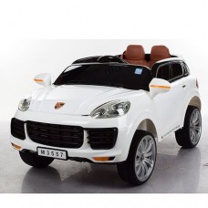 Детский электромобиль Porsche M 3557 EBLR-1: 7 км/ч, кожа, EVA, 2.4G - WHITE