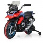 Детский мотоцикл M 3897 L-3:  50W, кожаное сиденье, подсветка колес  - КРАСНЫЙ